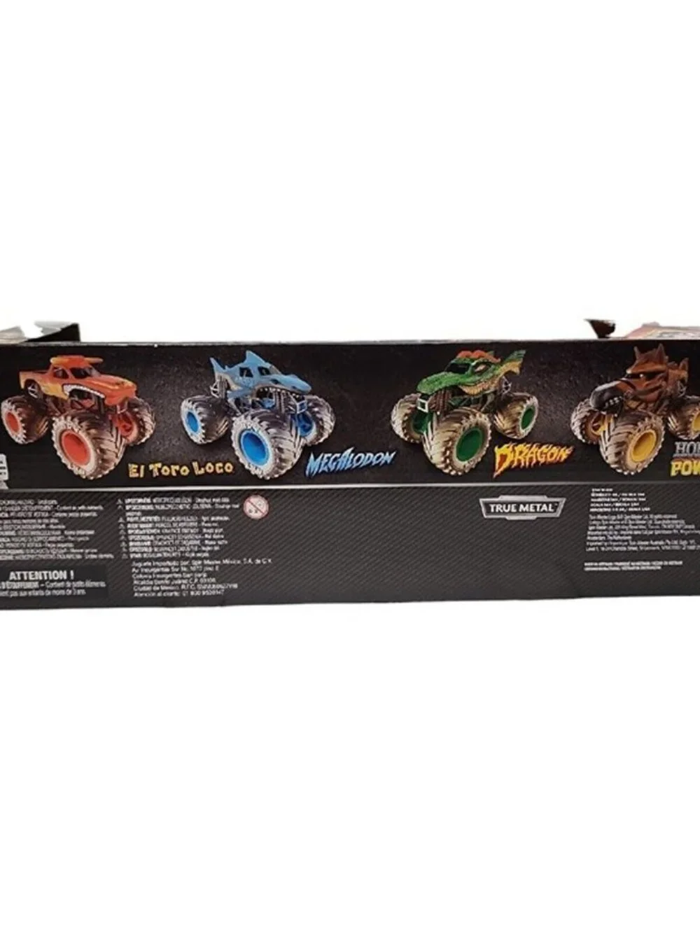 Monster Jam Trucks Hot Wheels Power Beasts 4 Pack Spin Master 1:64